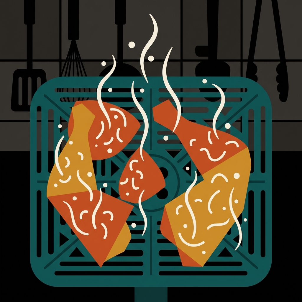 Cuisses de poulet congelées à l'air fryer illustration