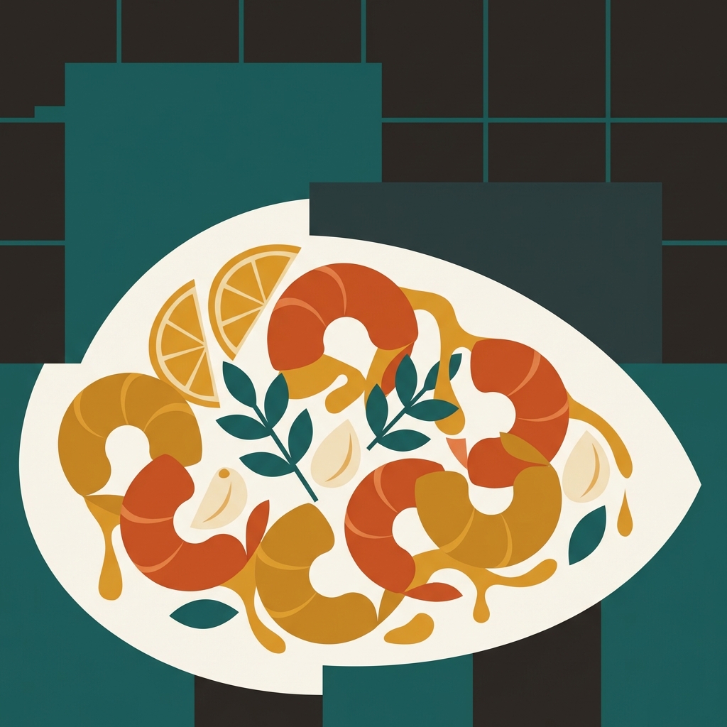 Air Fryer Garlic Lemon Shrimp illustration