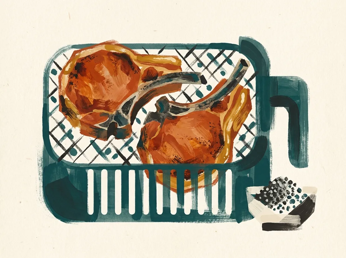 Côtelettes de porc à l'air fryer