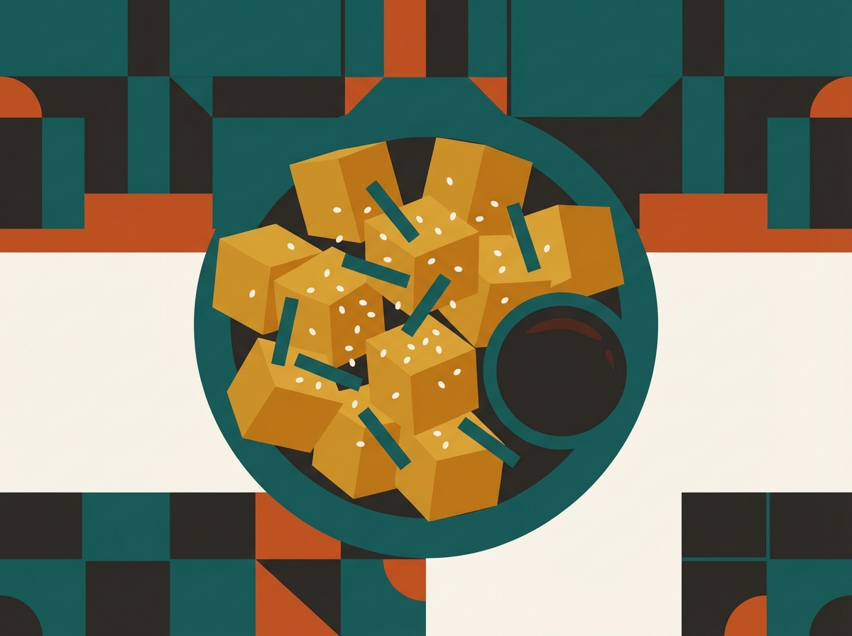 Crispy Air Fryer Tofu Bites illustration