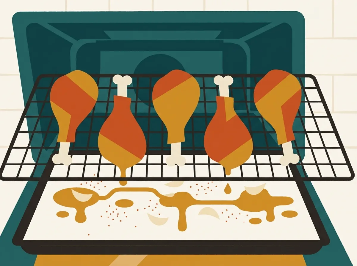 Oven Baked Chicken Drumsticks illustration