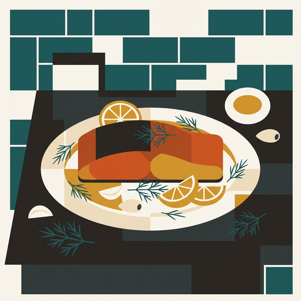 Oven-Baked Salmon illustration