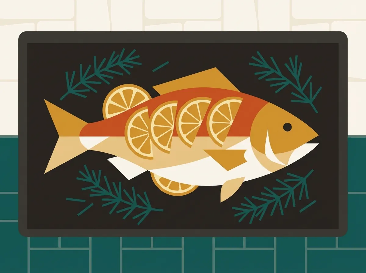 Oven Whole Roasted Fish illustration