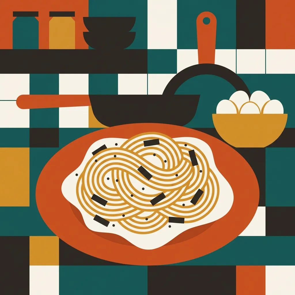 Authentic pasta carbonara