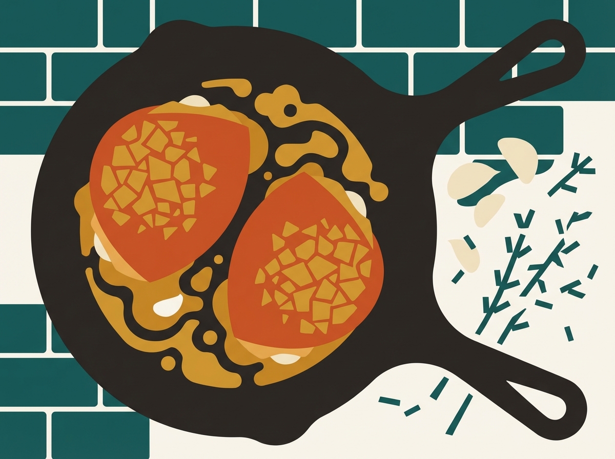 Stovetop Pan-Seared Chicken Thighs illustration