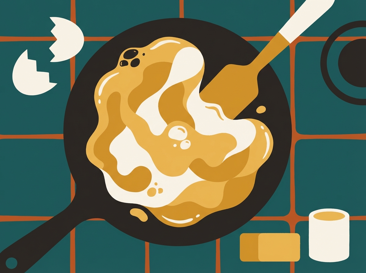 Stovetop Scrambled Eggs illustration